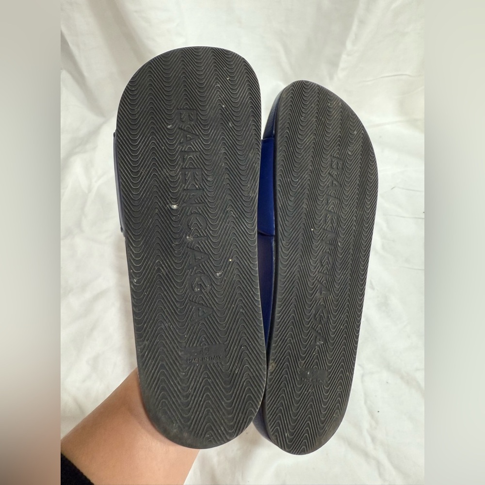 Balenciaga Campaign Logo Leather Pool Slides - Picture 3 of 4